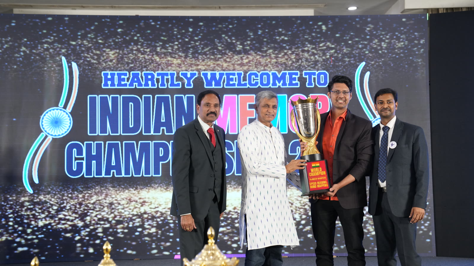 Dr. P Srinivas Kumar at the award presentation of the Indian Memory Championship, organised by the Indian Memory Sports Academy