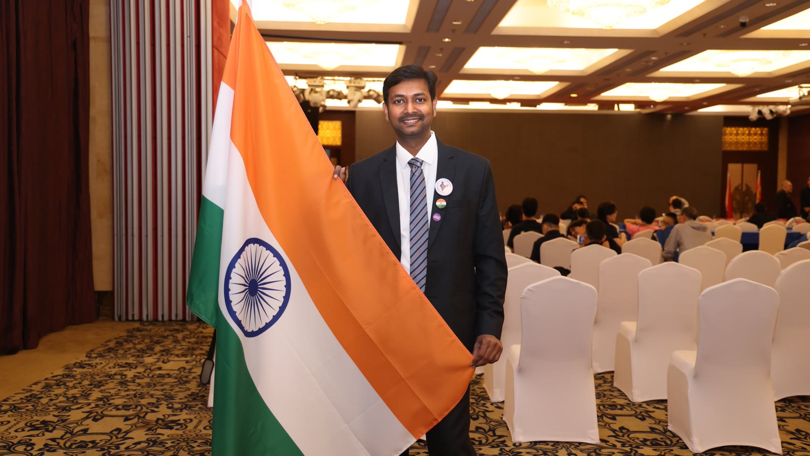 Dr. P Srinivas Kumar with the Indian delegation at the World Memory Championship