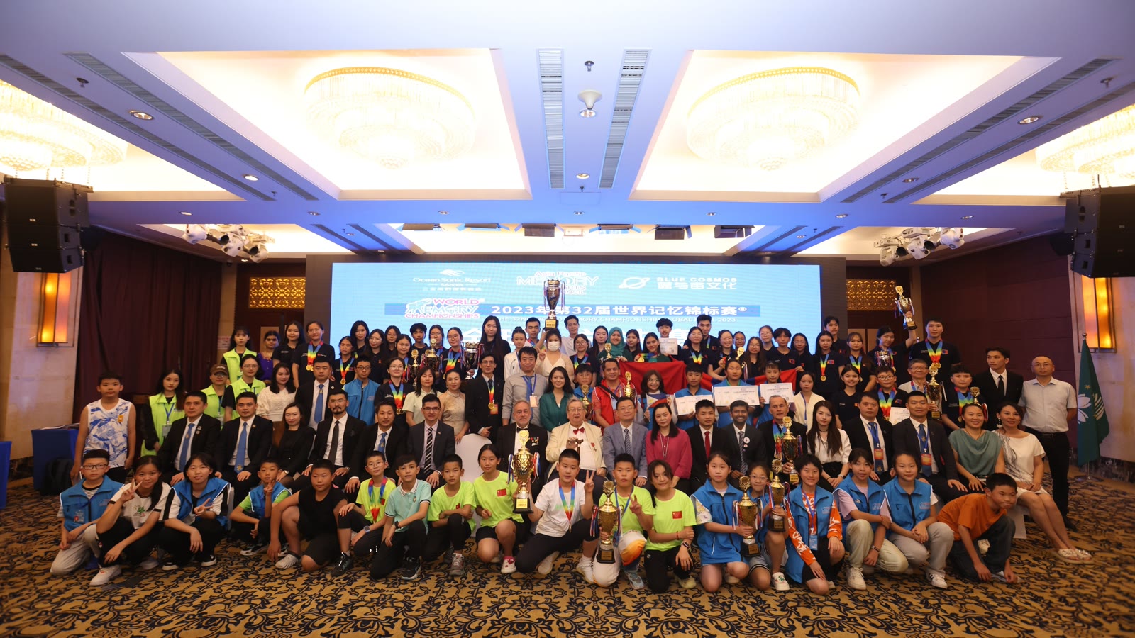 Dr. P Srinivas Kumar with Indian memory athletes at the World Memory Championships