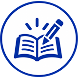 Book and pencil icon representing the Practice stage of memory sport training