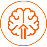 A circular icon representing how stored information is retrieved