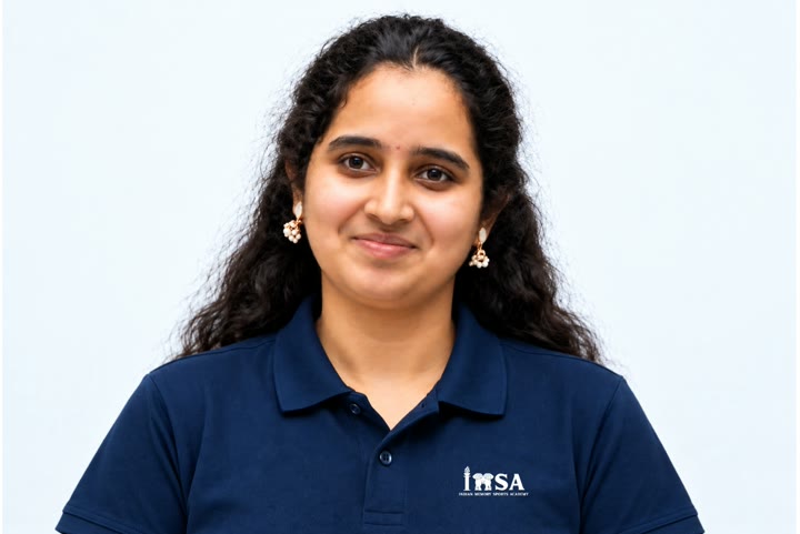 Adult memory athlete in an IMSA shirt