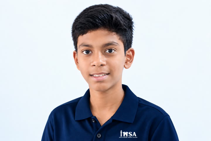 Junior memory athlete in an IMSA shirt