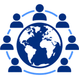 Global growing community icon